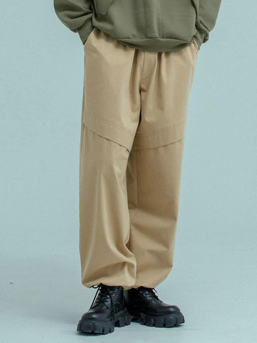 LINED COTTON BANDING PANTS beige - RUGGED HOUSE - Modalova