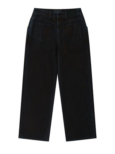 Joker Rust Velvet Denim Semi Wide Pants M - CHOWOO - Modalova