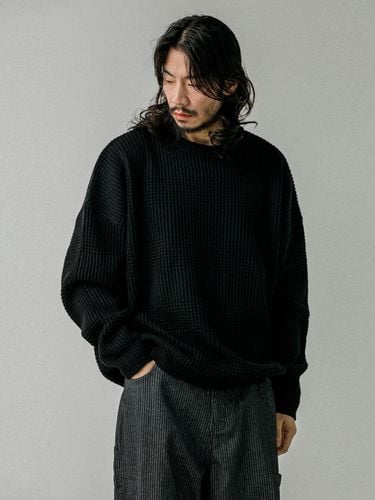 Divided crew neck lambswool knitwear black - RUGGED HOUSE - Modalova