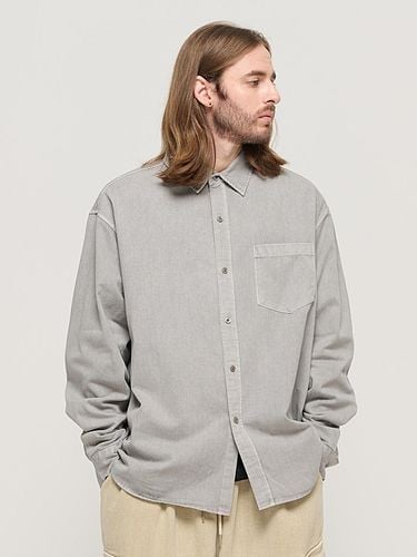 PIGMENT WASHED WORK SHIRT (GRAY) - CARGOBROS - Modalova