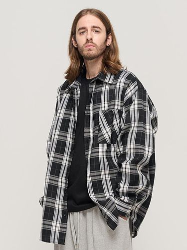 RETRO COTTON OVERSIZED CHECK SHIRT () - CARGOBROS - Modalova