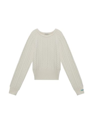 Wool cable cropped knitwear - INSTANTFUNK - Modalova