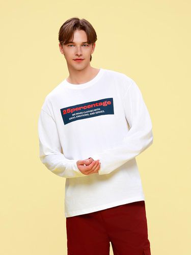 P Signature Logo Long Sleeve T-Shirt 25B41319WH - 25PERCENTAGE - Modalova