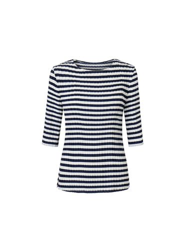 Women] Round neck 5 sleeve stripe T-shirt [] - MONPLISSE - Modalova