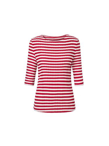 Women] Round neck 5 sleeve stripe T-shirt [] - MONPLISSE - Modalova