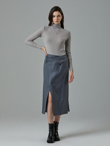 FW unbalanced waist slit wool skirt - RS9 SEOUL - Modalova