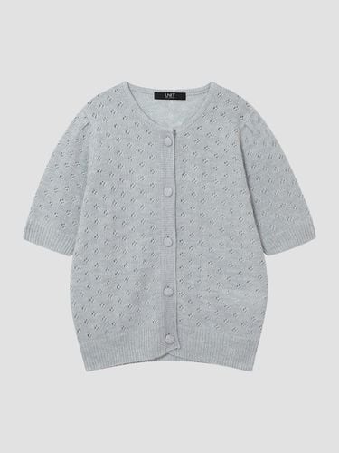 Blended Crew Neck Knitwear Cardigan - UNIT - Modalova