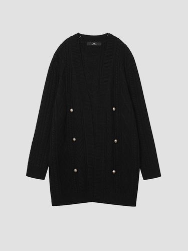 Our Mixed V-Neck Cable Knit Cardigan [UFI3] - UNIT - Modalova