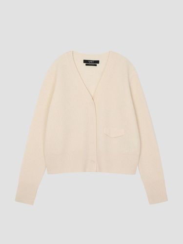 Cashmere V-neck One Pocket Knit Cardigan [UFI4] - UNIT - Modalova