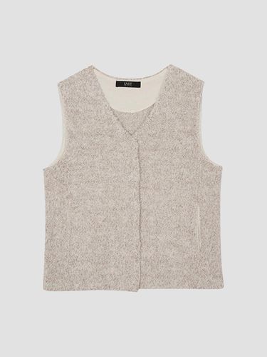 Terriyan V-Neck Jacquard Knitwear Vest [UFI4] - UNIT - Modalova