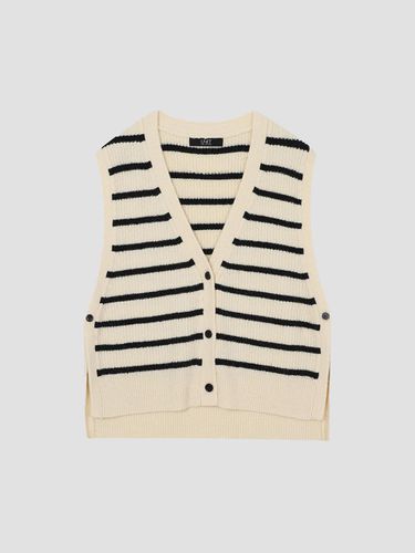 Playback Wool Blended V-Neck Stripe Knit Vest [UFI - UNIT - Modalova