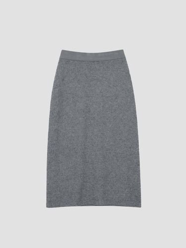 Wool Blend Sequin H-line knit skirt - UNIT - Modalova