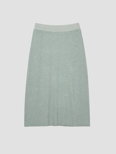 Wool Blend A-line cable knit skirt - UNIT - Modalova