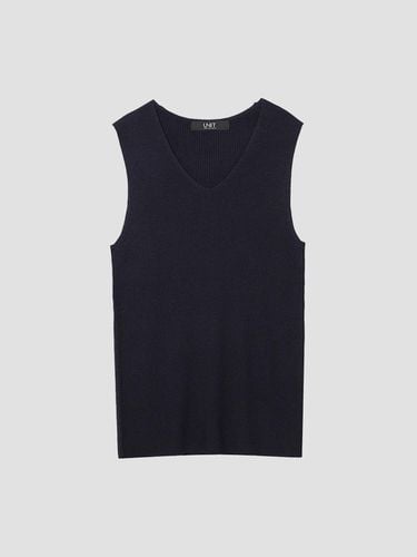 Wool blend V-neck knit sleeveless - UNIT - Modalova