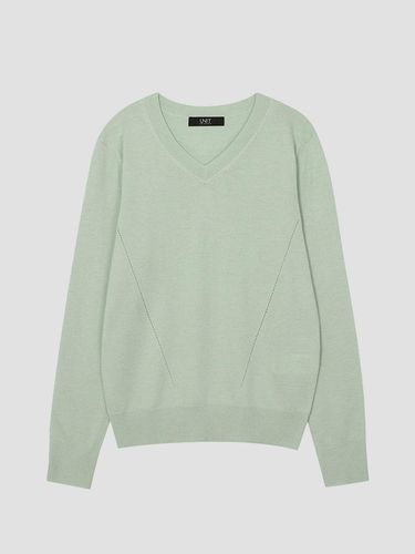 Cashmere Mixed V-neck Knitwear Pullover [UFI3 - KV - UNIT - Modalova