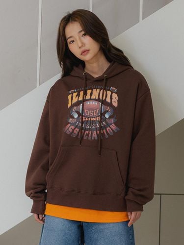 Illinois Rugby Oversized Fit Hoodie - alvinclo - Modalova