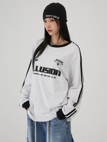 Illusion Sideline Long T-Shirt White Melange - ACOVER - Modalova