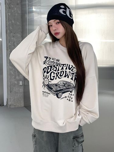 Victory Glow Sun Oversized Fit Sweatshirt 2color - ACOVER - Modalova