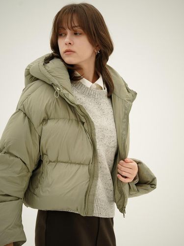 Cropped Puffer Down Jumper _Green - ACUD - Modalova