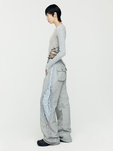 CRACK PADDED LACE - UP WIDE PANTS apa770w (GREY) - ADSB ANDERSSON BELL for WOMEN - Modalova