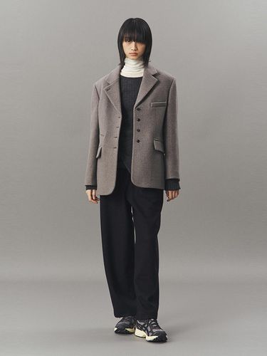 WOOL TAILORED JACKET_GRAY - ahwe - Modalova