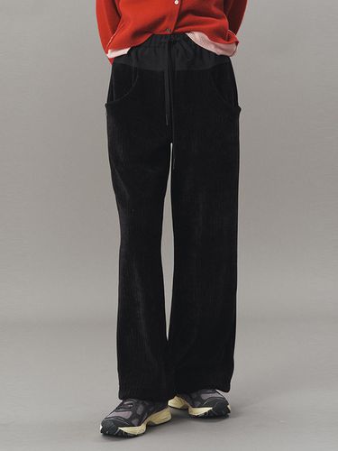 CORDUROY COMBO PANTS _ BLACK - ahwe - Modalova