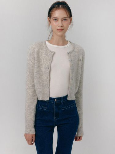 Alpacaul cropped cardigan_Gray - AUBE UE - Modalova