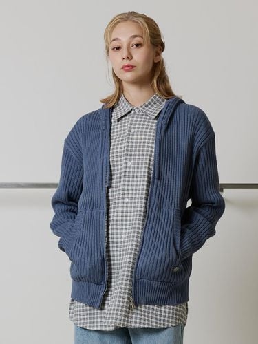 Symbol Knit Zip-Up (BLUE GREY) - FREI - Modalova