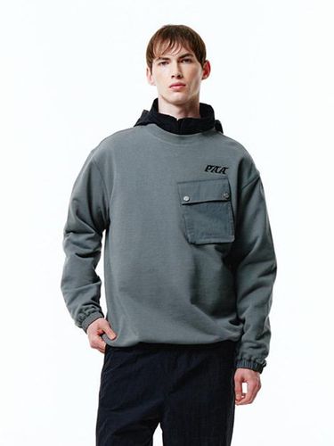 Cotton Blend Out Pocket Relaxed Sweatshirt [] (3845) - PAN AM - Modalova