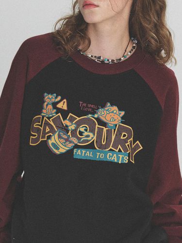 SNACK CAT Raglan Sweat Shirt - CPGN - Modalova