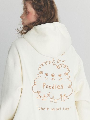 Poodle's Embroidered Hoodie Beige - CPGN - Modalova