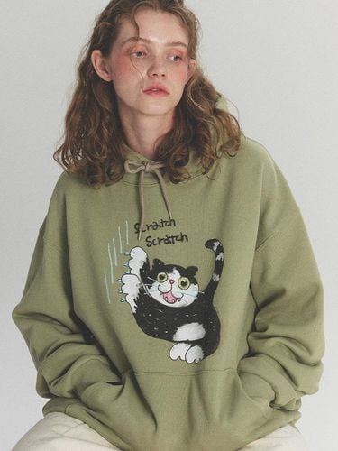 DTP Scratch Cat Hoodie Khaki - CPGN - Modalova