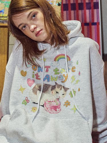 DTP CAKE CAT Hoodie Melange White - CPGN - Modalova