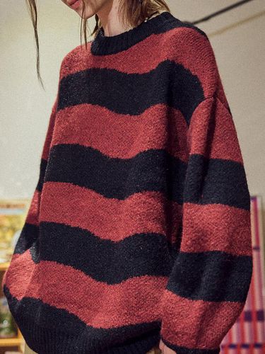 Wave Brush Stripe Sweater Red - CPGN - Modalova