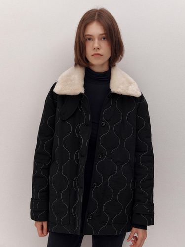 WOOL SHEARING COLLAR QUILTED JK () - AVA MOLLI - Modalova