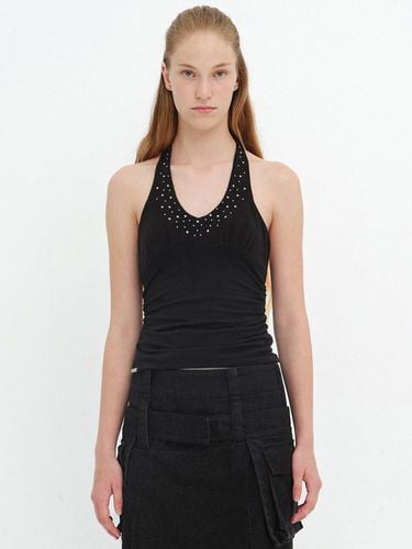 BEADS HALTER NECK TOP / BLACK - CERRIC - Modalova