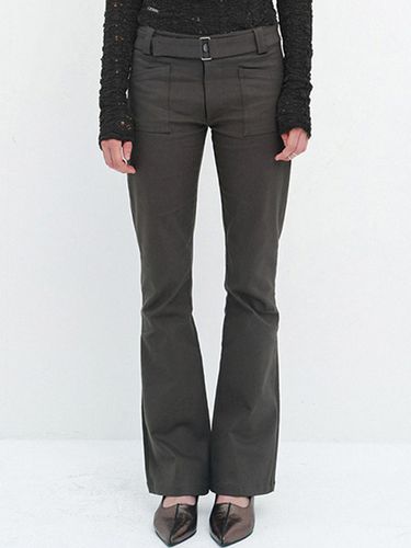 VELCRO BELT PANTS / CHARCOAL - CERRIC - Modalova