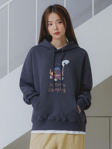 Alvin Clo Camping Kettle Oversized Fit Hoodie - alvinclo - Modalova