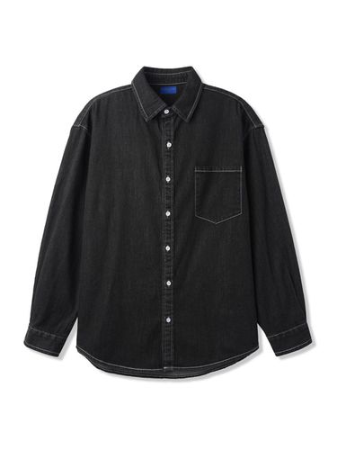 Alvin Clo One Pocket Oversized Fit Denim Shirt - alvinclo - Modalova