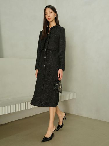 JANE Long sleeve Tweed Set up_black - ame - Modalova