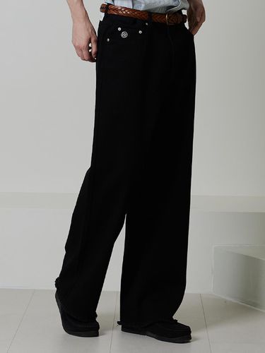 Fringe denim wide pants (BLACK) - FREI - Modalova