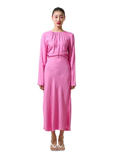 Pink Open Back Long Sleeve Dress - GREEDILOUS - Modalova