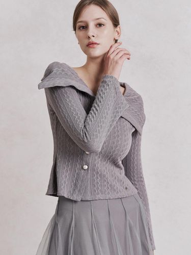 Aaron Knit Top (Grey) - GRACE U - Modalova