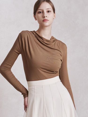 Anna Shirring Top (Brown) - GRACE U - Modalova