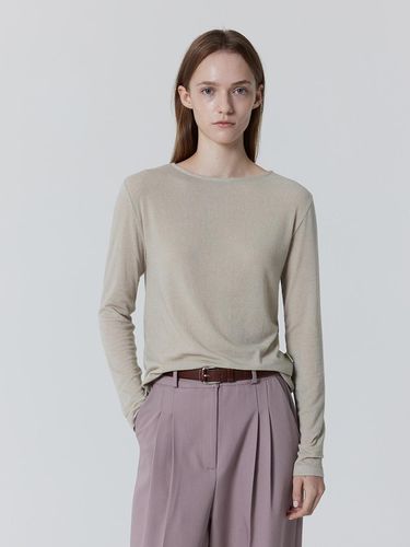 Fleecy Long Sleeve Top_Light gray - JULIAPEPE - Modalova