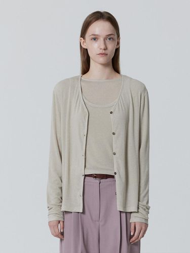 Fleecy Daily Cardigan_Light gray - JULIAPEPE - Modalova