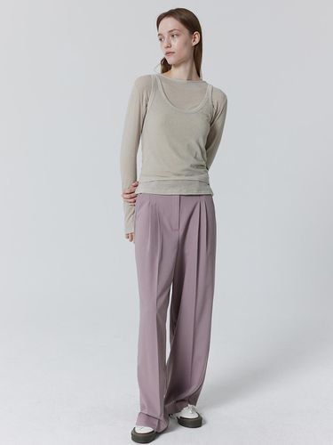 Classic Wide Slacks_Elderberry - JULIAPEPE - Modalova