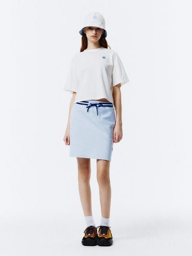 Women's jersey mini skirt 1164 melange blue - PAN AM - Modalova