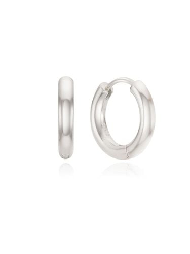 Sv925] Basic line onetouch earring - Denu - Modalova