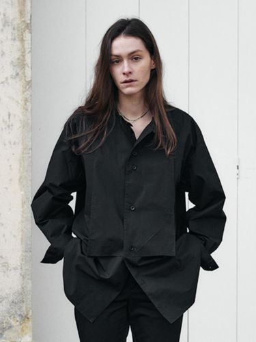 STAND COLLAR SHIRT _ black - NERVOUS - Modalova